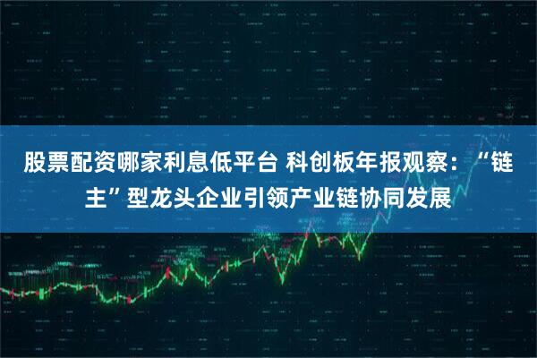 股票配资哪家利息低平台 科创板年报观察:“链主”型龙头企业引领产业链协同发展