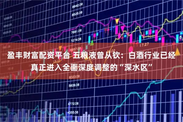盈丰财富配资平台 五粮液曾从钦：白酒行业已经真正进入全面深度调整的“深水区”
