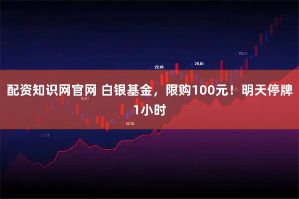 配资知识网官网 白银基金，限购100元！明天停牌1小时