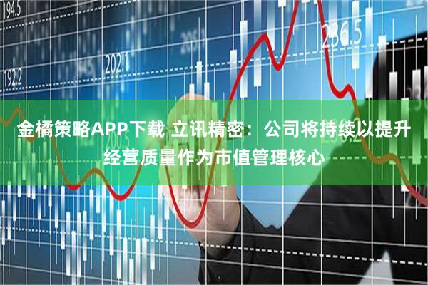 金橘策略APP下载 立讯精密:公司将持续以提升经营质量作为市值管理核心